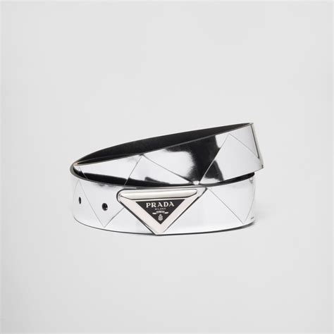 Silver Brushed Leather Belt 